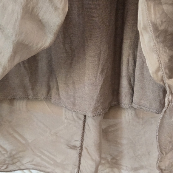 Le Marais Silk Chiffon Fairycore Ethereal Balletcore Ombre Bell Sleeve Top M - Picture 6 of 9